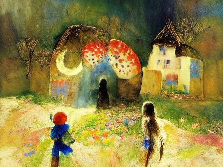 Hansel and Gretel in a Magical Dreamscape