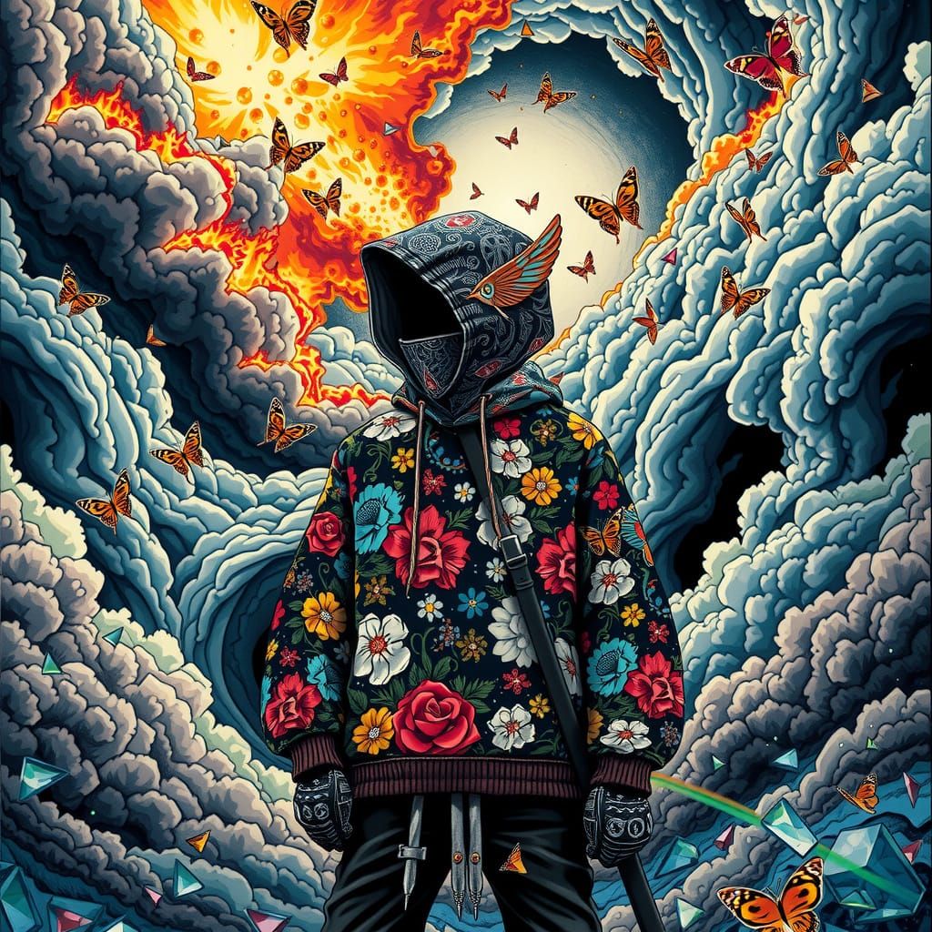 Hyper-Detailed Postmodernist Masterpiece of The Ink Warrior ...