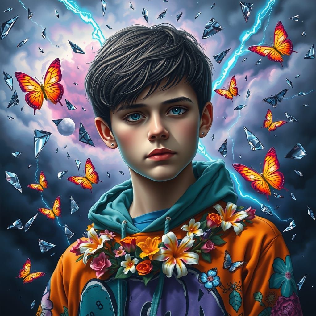 Surreal Postmodern Warrior in Hyper-Detailed, Robert Venturi...