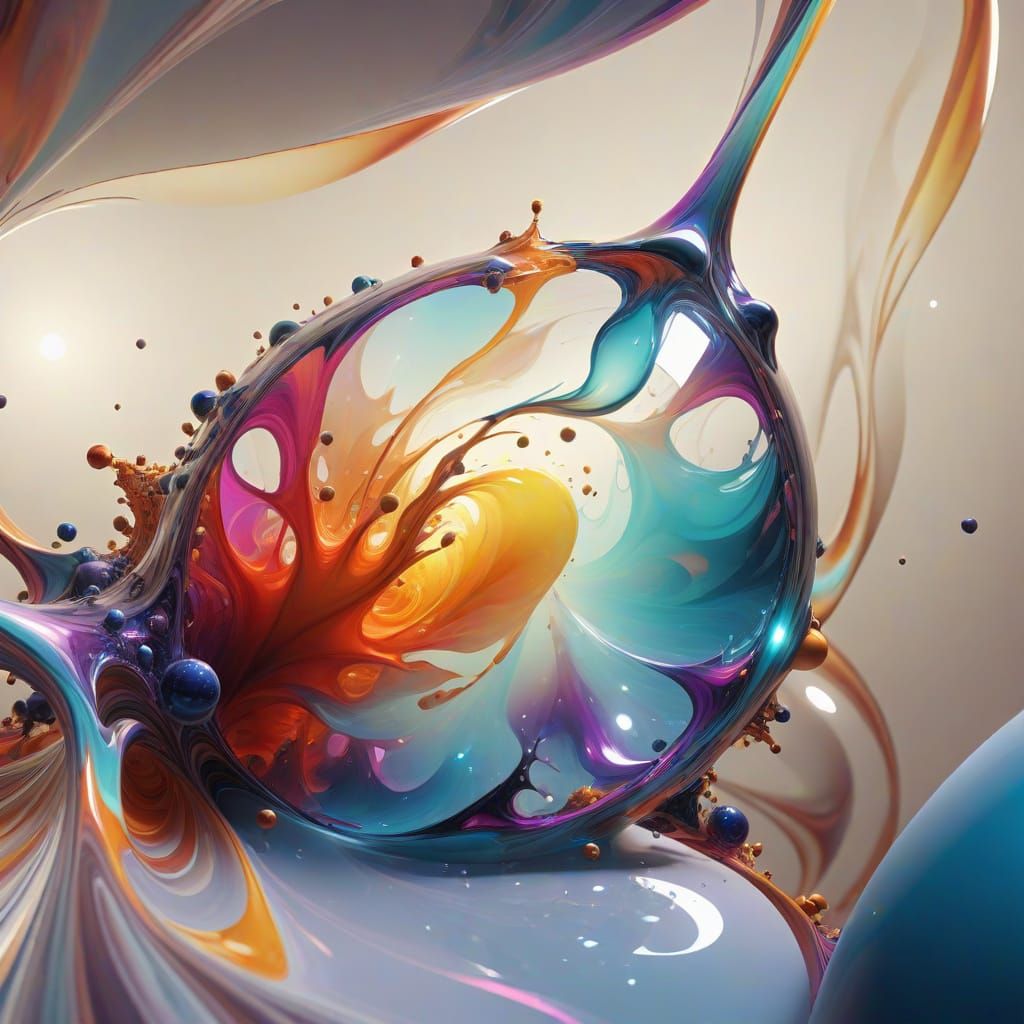 Cosmic Fruiting Body in Vibrant Hyperrealism