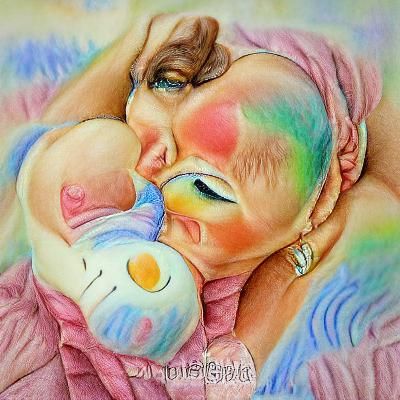 Mother and Child: Watercolor Breastfeeding Art