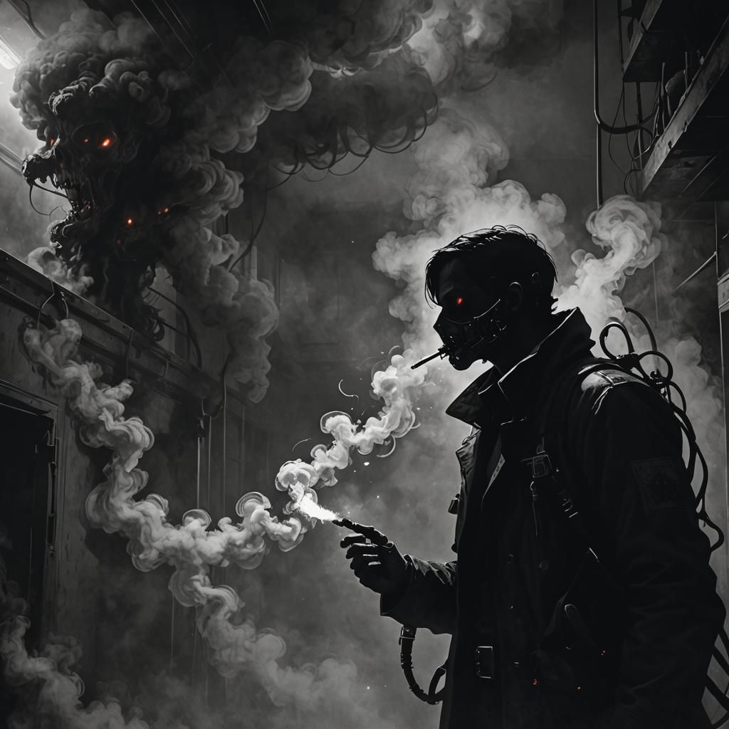 Liminal Horror: Shadowy Figure in Empty Space