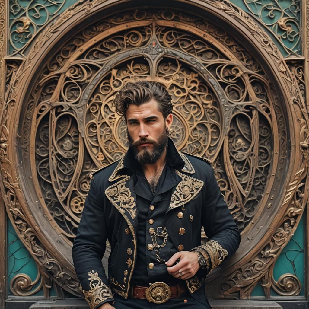 Handsome masculine man