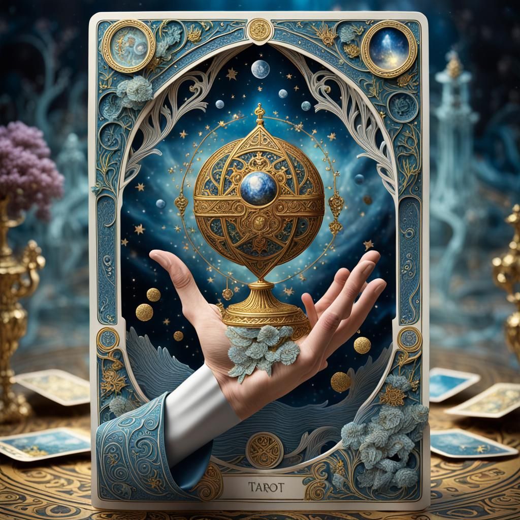 Mystical 3D Tarot Card of the Lovers
