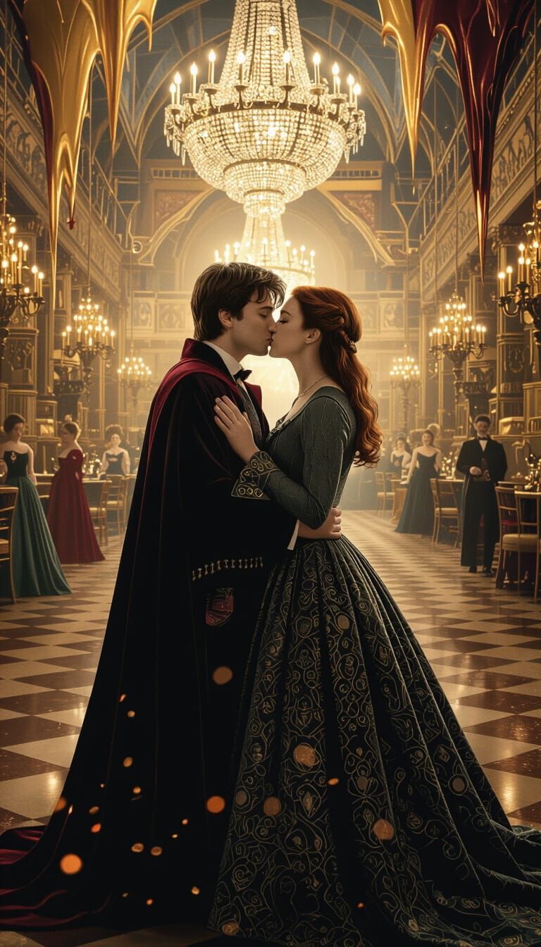 Harry Potter and Ginny Weasley Share a Kiss