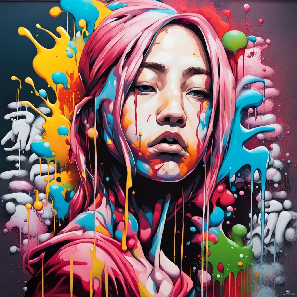Ino Yamanaka Graffiti Art in Polychromatic Style