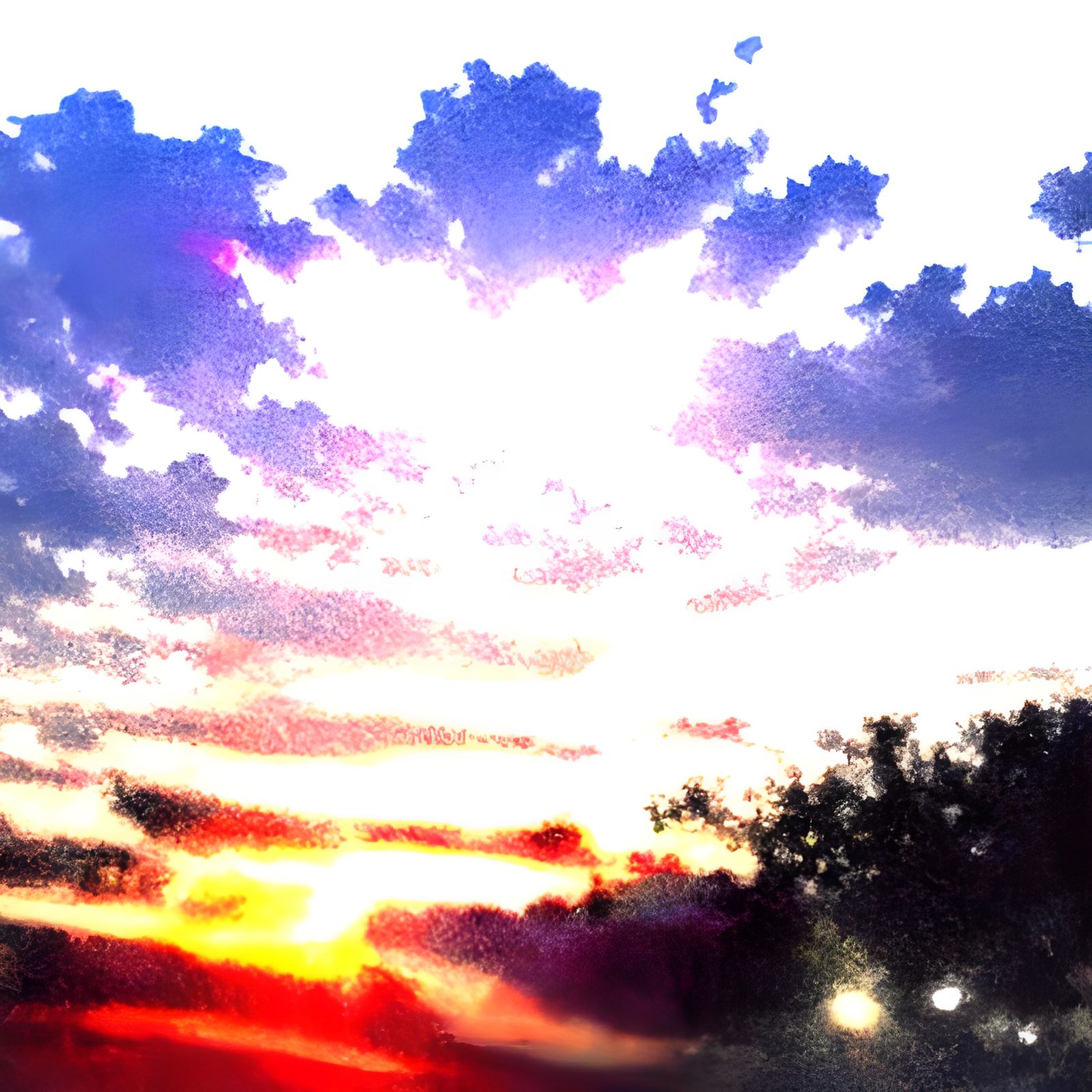 Divine Light Beams Through Starry Clouds