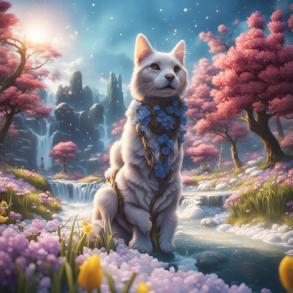 Fantastical Spring Landscape in Detailed Matte Painting