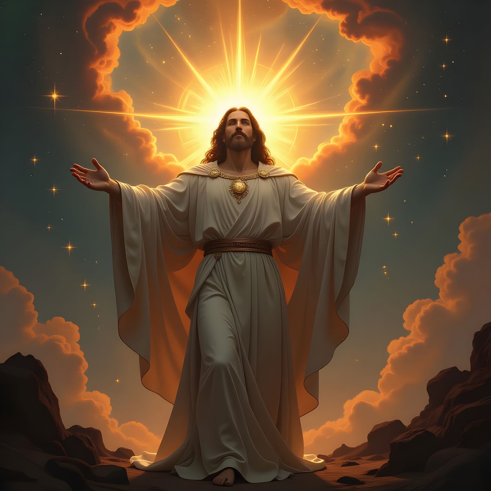 Celestial Figure Radiates Pride and Cosmic Beauty