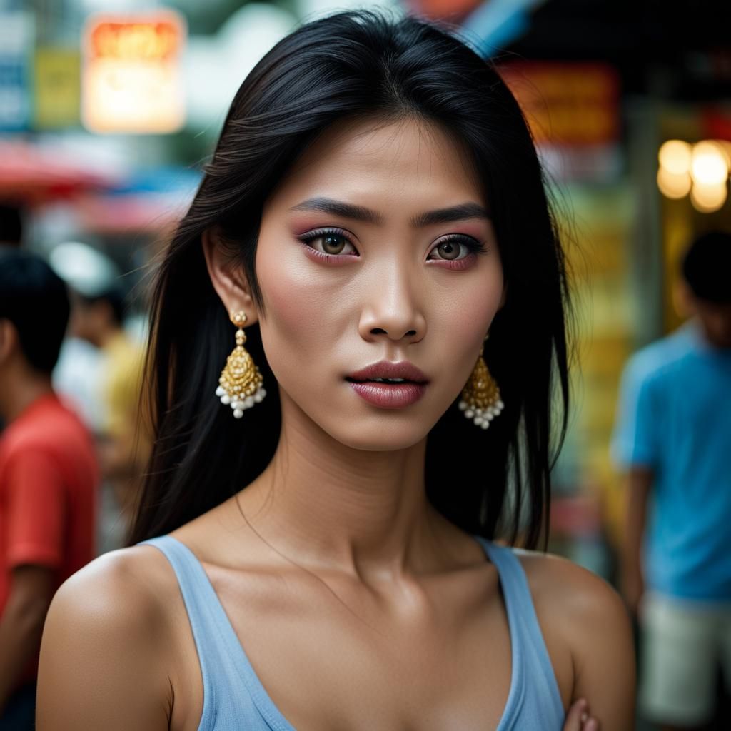 Thai Ladyboy in Pattaya: Candid Professional Photography