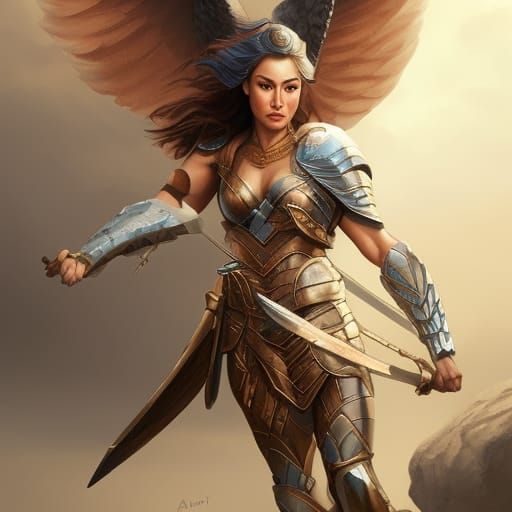 Detailed Amazon Valkyrie Athena Fantasy Portrait