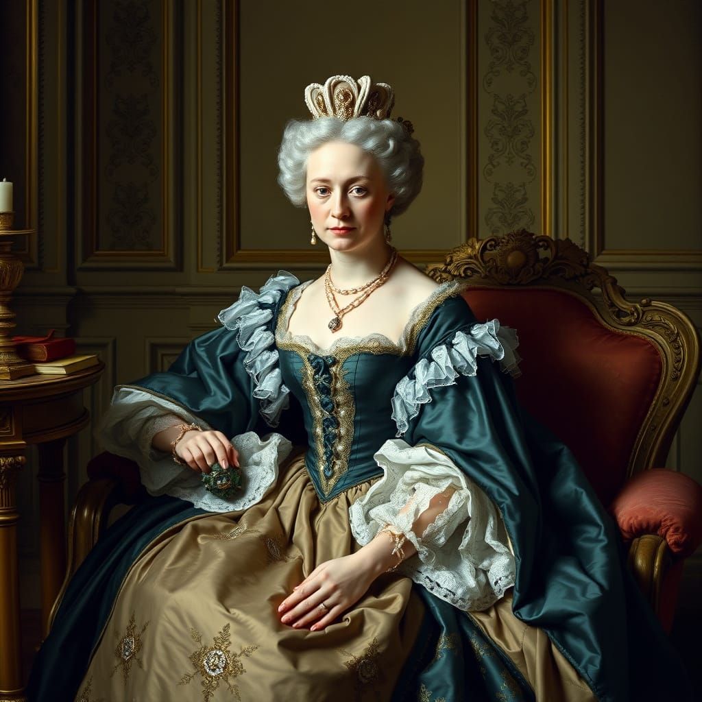 Queen Caroline Matilda in Georgian Style