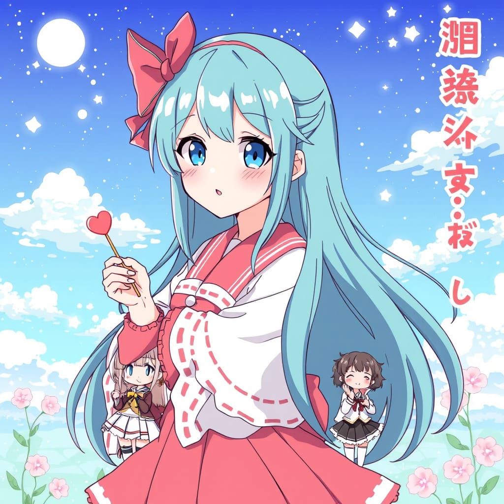 Vibrant Shoujos in Whimsical Kawaii Style