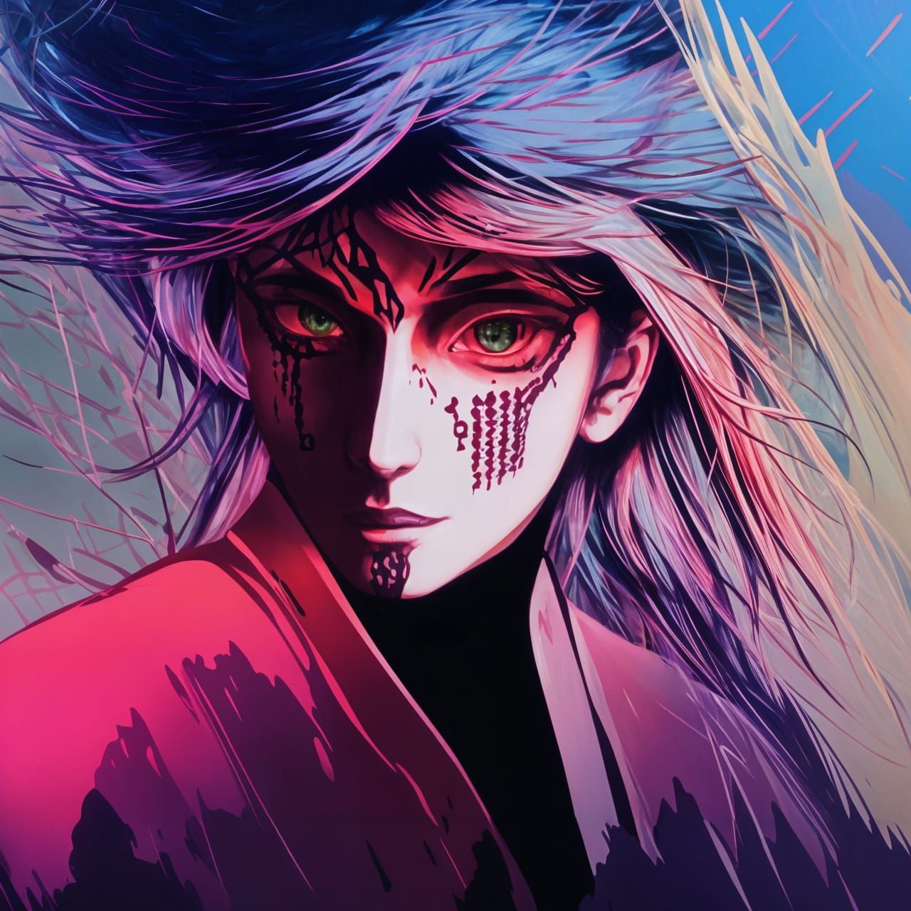 Stygian Deity Portrait in Dreamy Concept Art Style