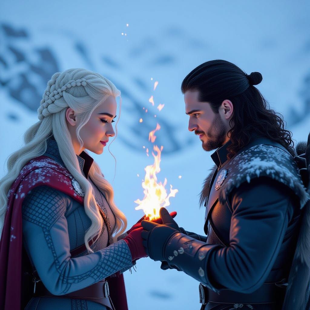 Ice and Fire Elements Collide in Dramatic Display