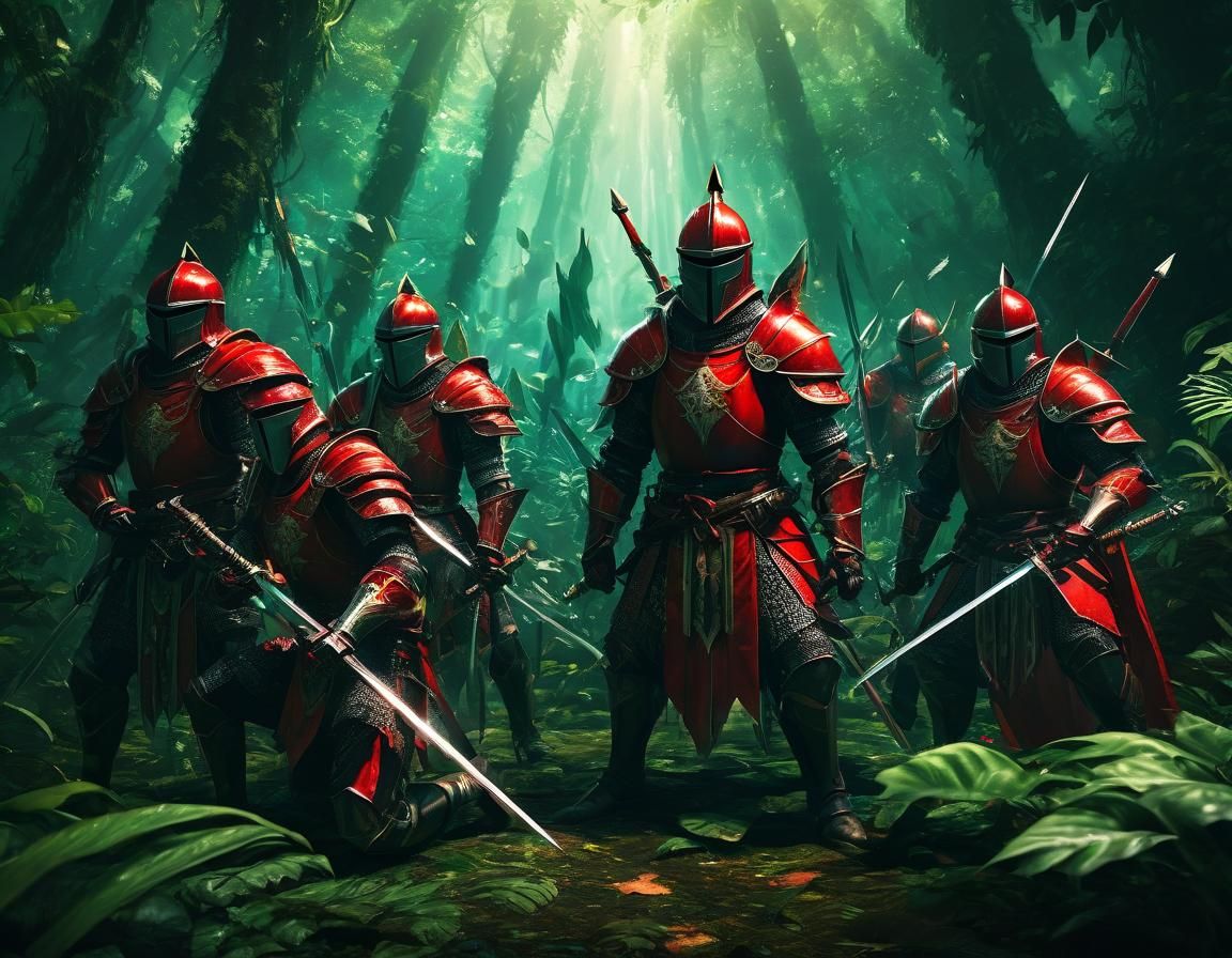 Scarlet Knights Circle in Rainforest, Emerald Energy