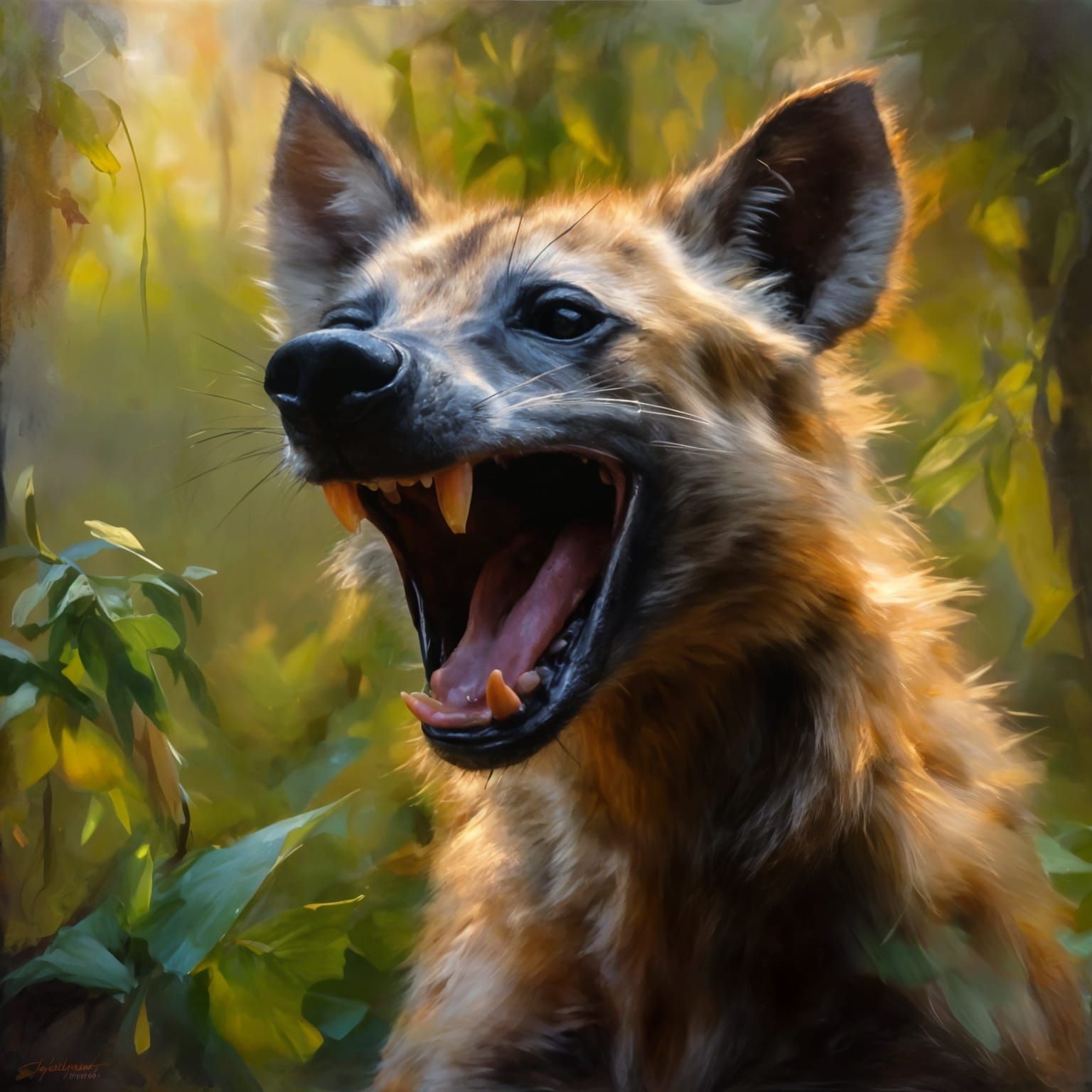 Happy hyena