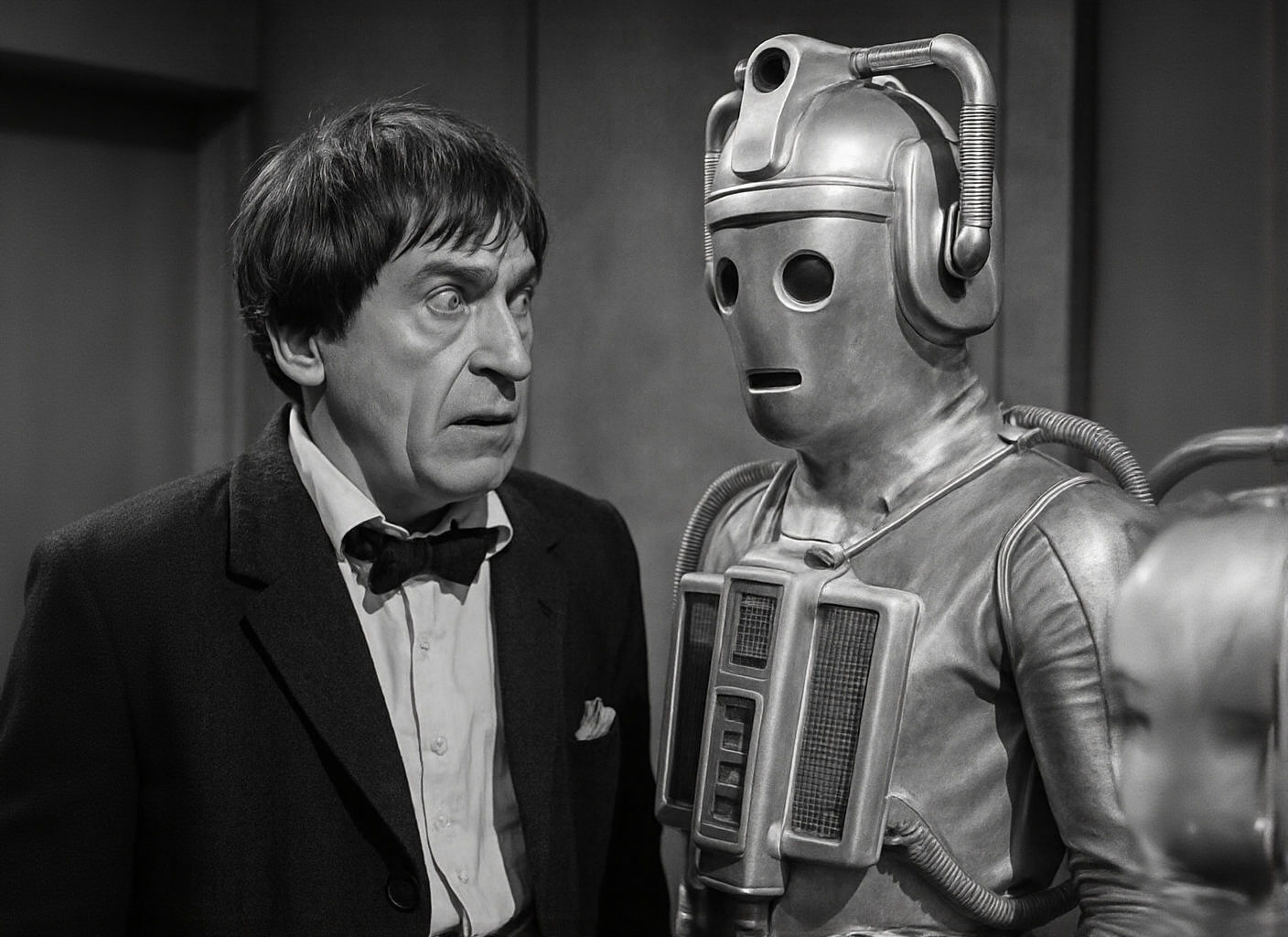 Patrick Troughton as Doctor Who, he comes face to face with the Cybermen