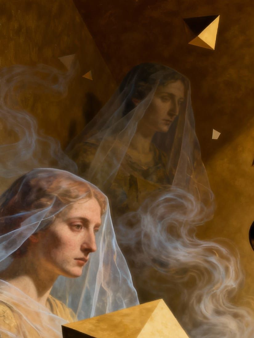 A puzzling shadow behind her