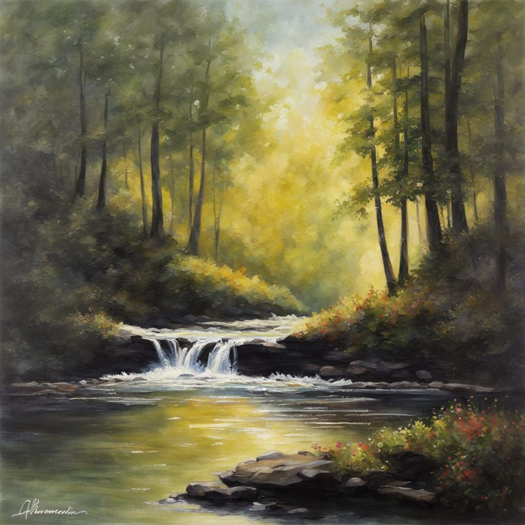 Tranquil Portrait in Rembrandt Style