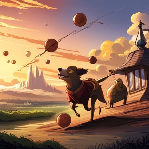 Dogs Play Quidditch: Anime Key Visual
