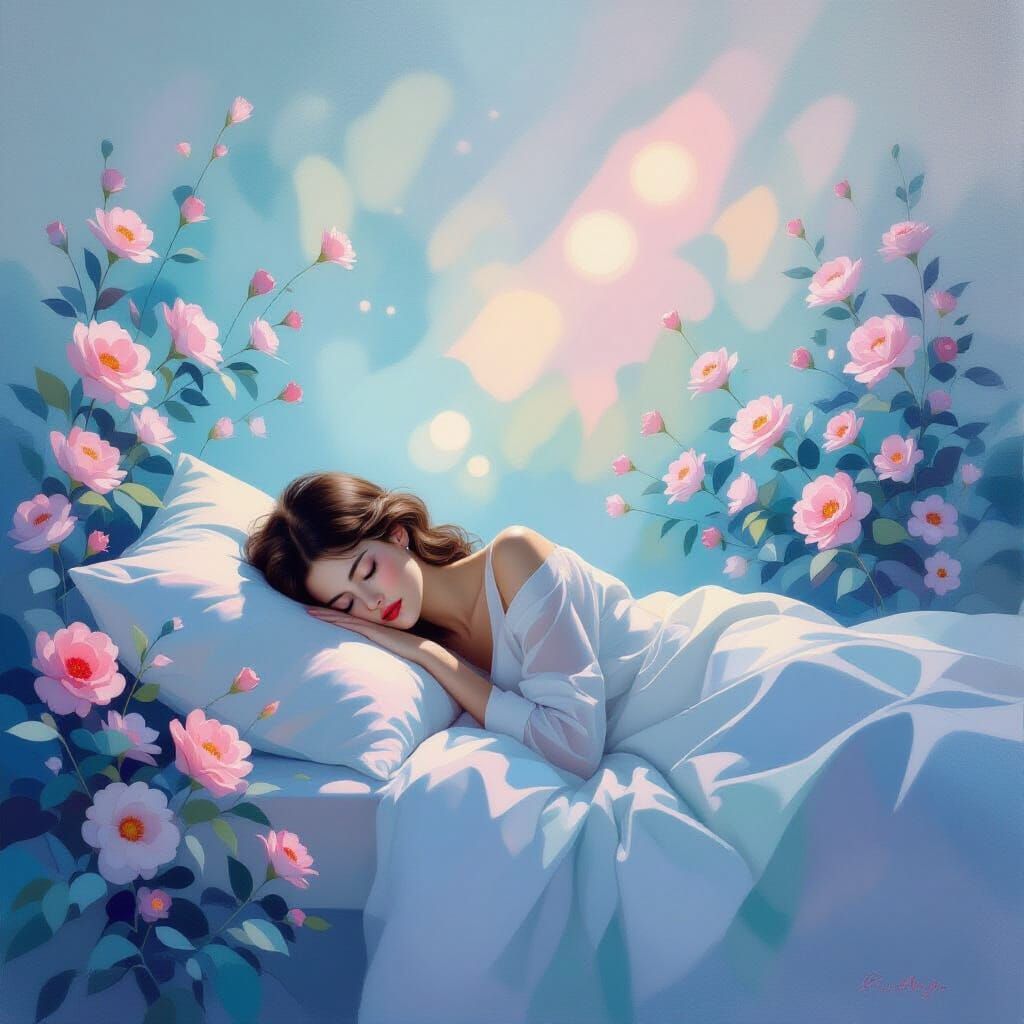 Ethereal Minimalist Dreamscape in Pastel Gradients