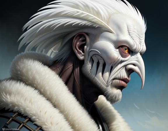 Hooded alien creature an anatomically correct awesome, exqui...