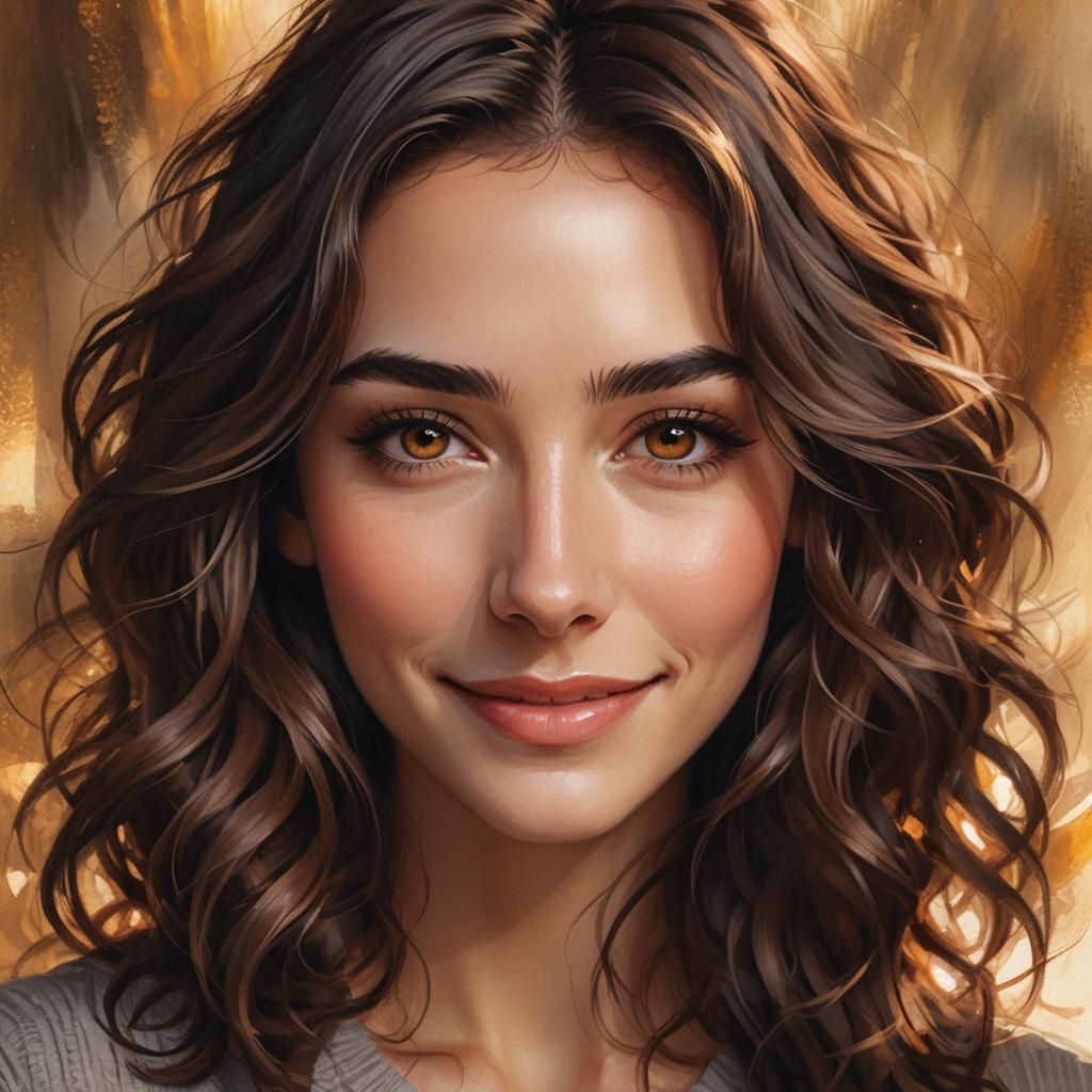 Kind Eyes: Digital Portrait in Fantasy Concept Art Style