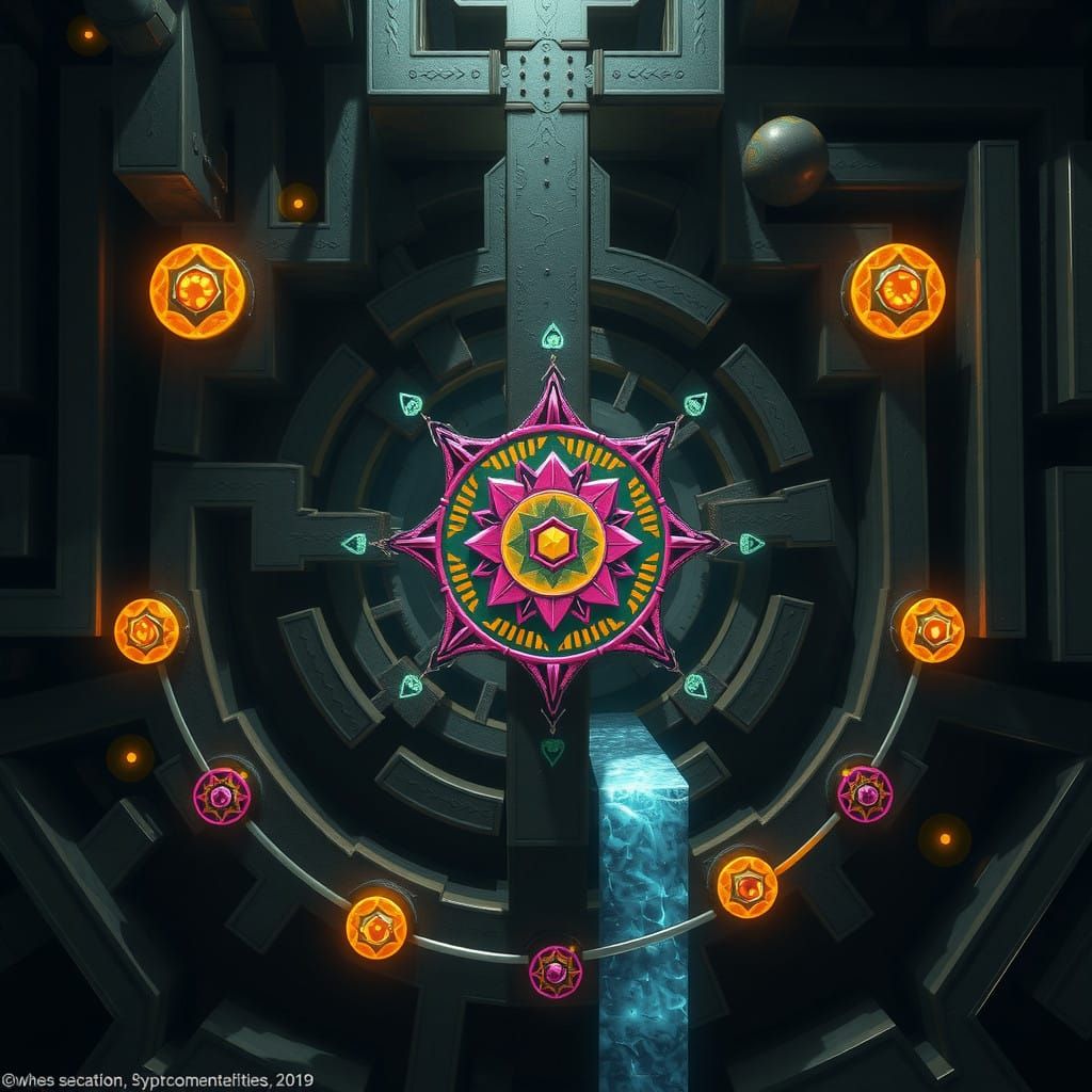 Labyrinthine Creation Nodes in a Multidimensional Realm