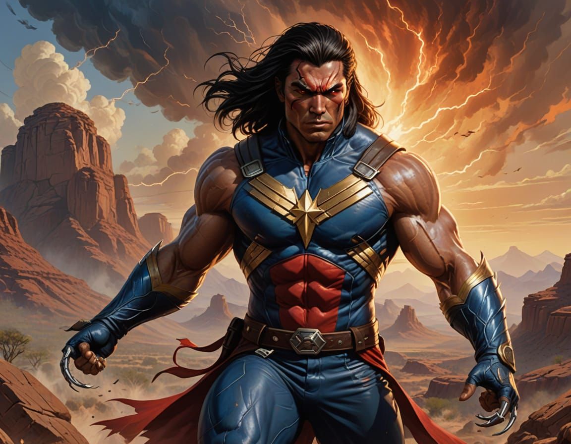 Hyper-Realistic Apache Warrior in Cinematic Digital Painting