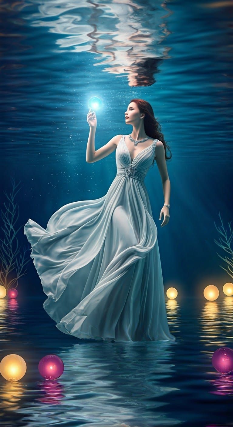 Ethereal Goddess in Crystal Orb Realm