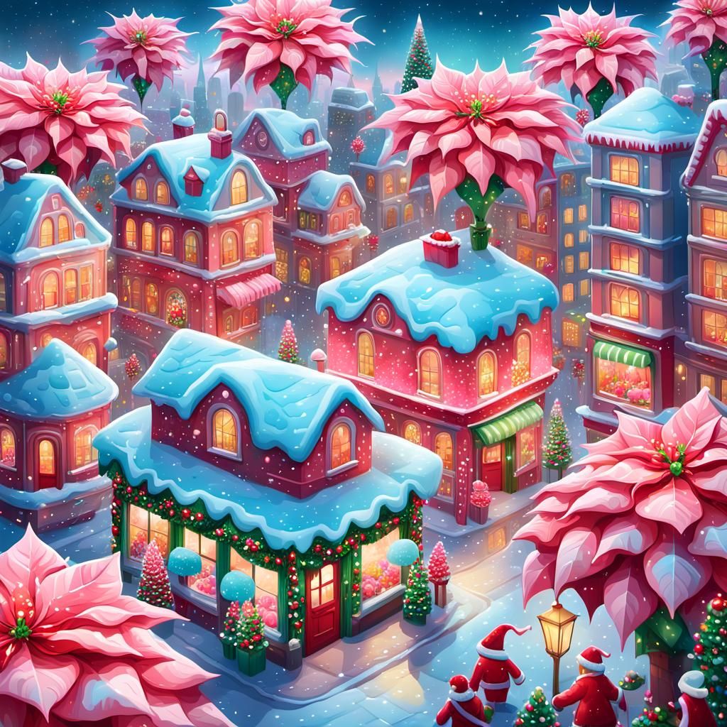 Candy Christmas City: A Whimsical Digital Artscape