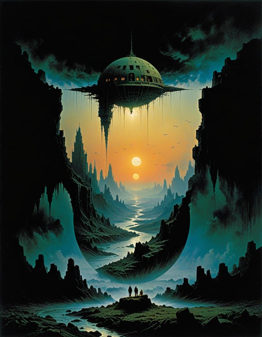 Beksiński-Style Dystopian Surrealism