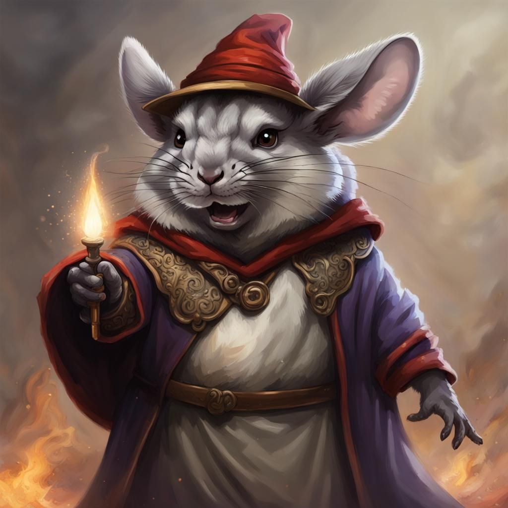 Chinchilla Sorcerer Ready for Battle