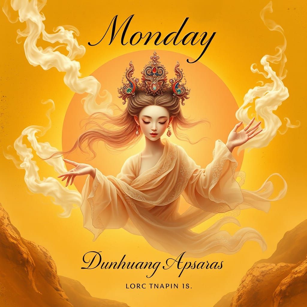 Dunhuang Apsara in Dreamlike State