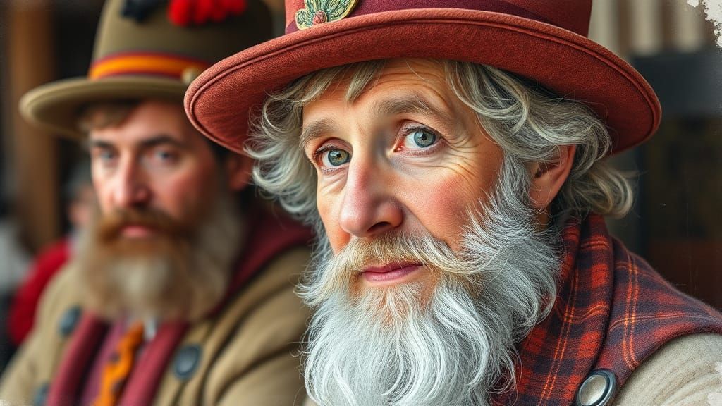 Vintage Portrait in Watercolour Style