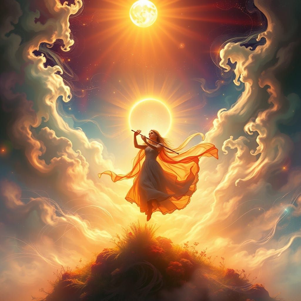 Ethereal Piper Unfolds Cosmic Ballet