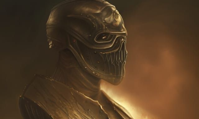 Dark Fantasy: Scarred Knight in Ruined Armor