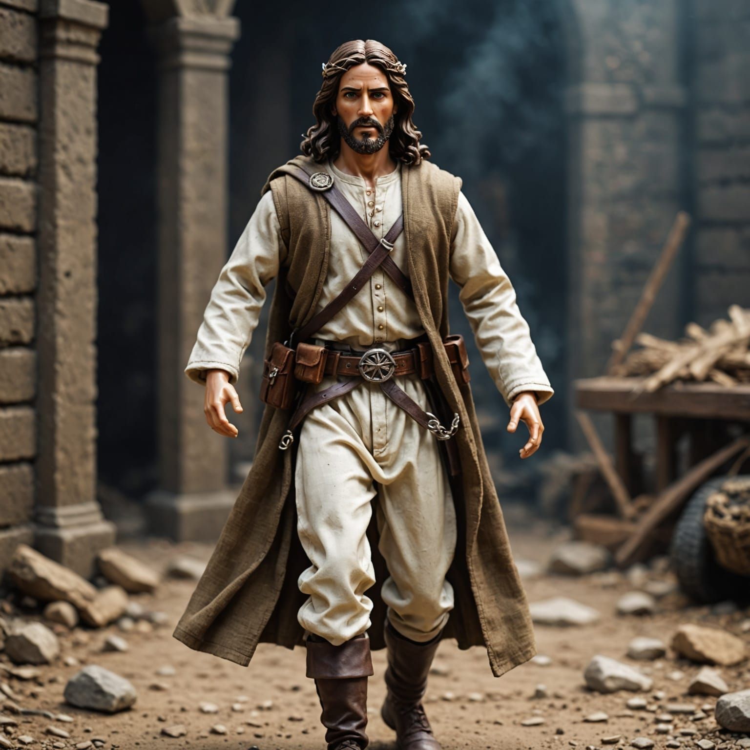 Jesus Action Figure Toy Displayed in Stunning High-Resolutio...