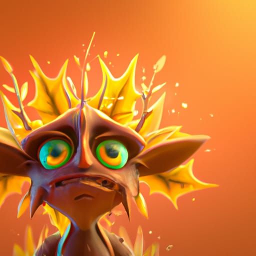 Doomling with Fire Skin and Tentacles in 3D