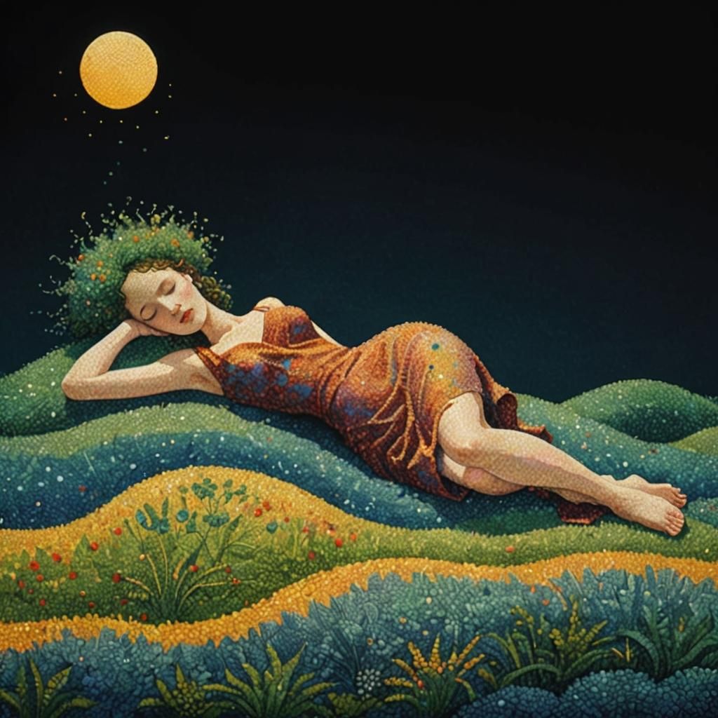 Maximalist pointilism - rest in nature    until it becomes y...