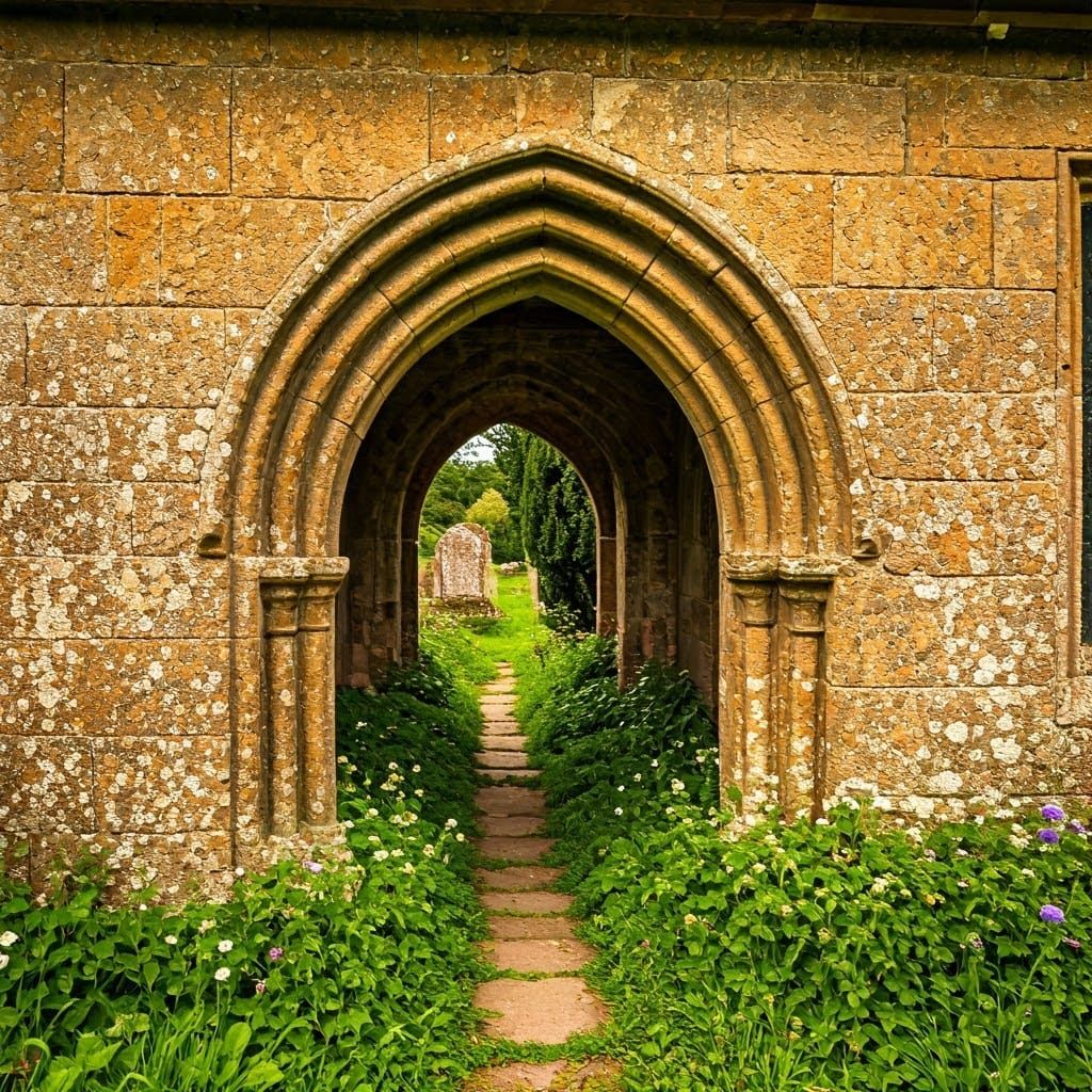 Ancient Stone Church in Herefordshire Landscape Photography