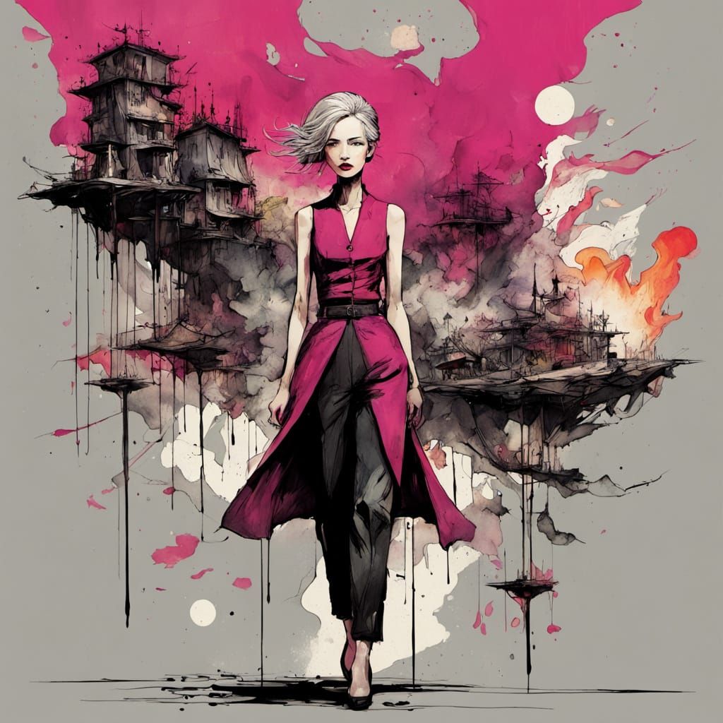 Empowered Administrator Amidst Office Fire