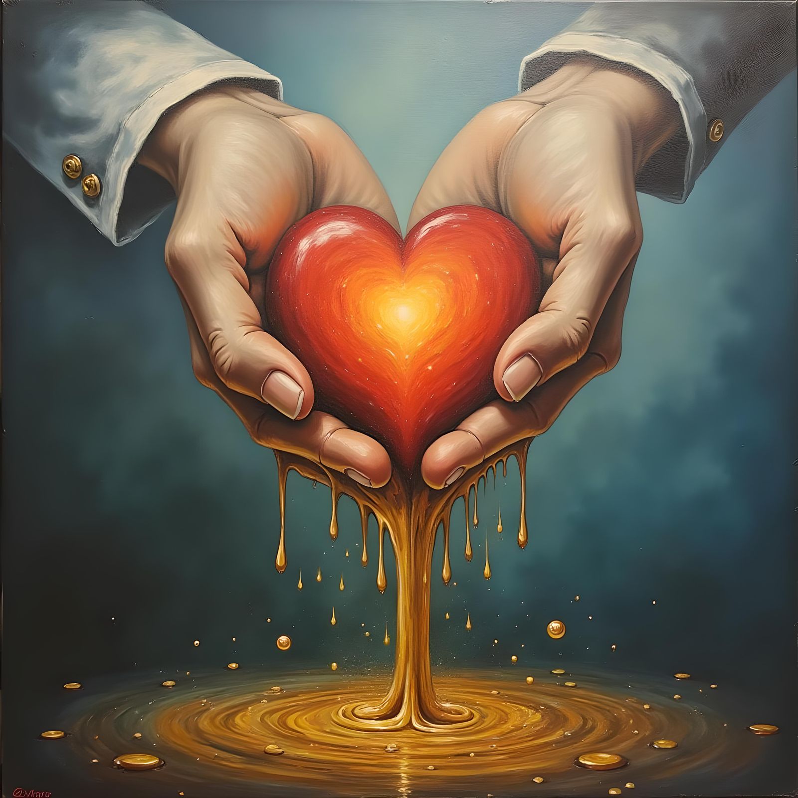 Surreal Melting Phone in Salvador Dali Style