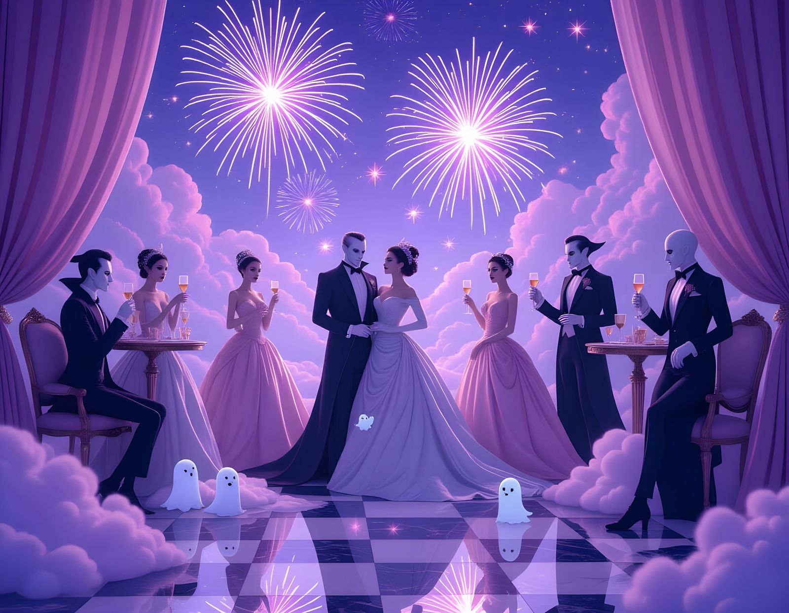 Haunted New Year's Ball with Ethereal Guests