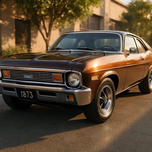 1973 Chevrolet Nova in Metallic Brown, Unreal Engine 5