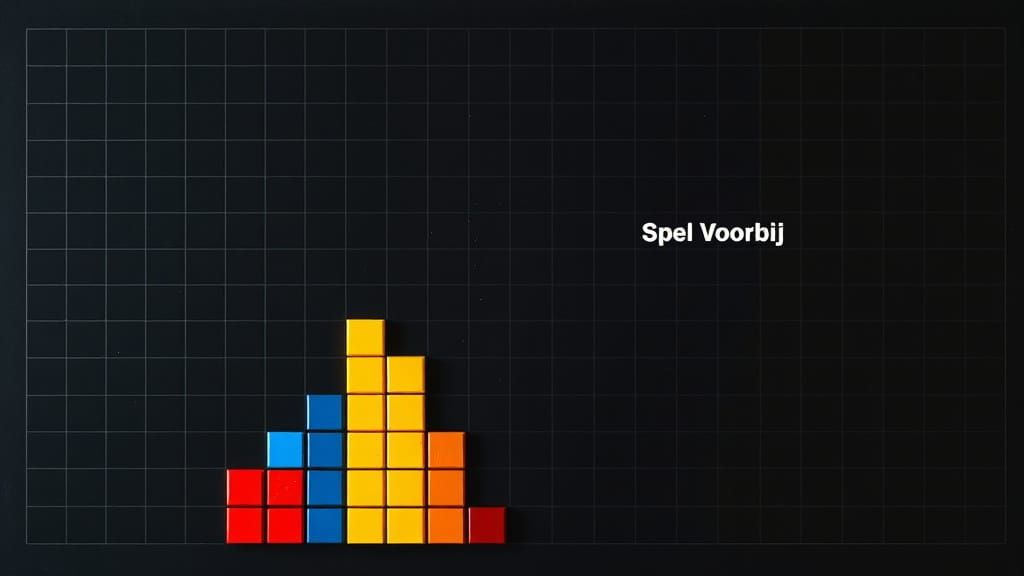 Pixelated Mondrian's Composition with Red, Blue, and Yellow ...