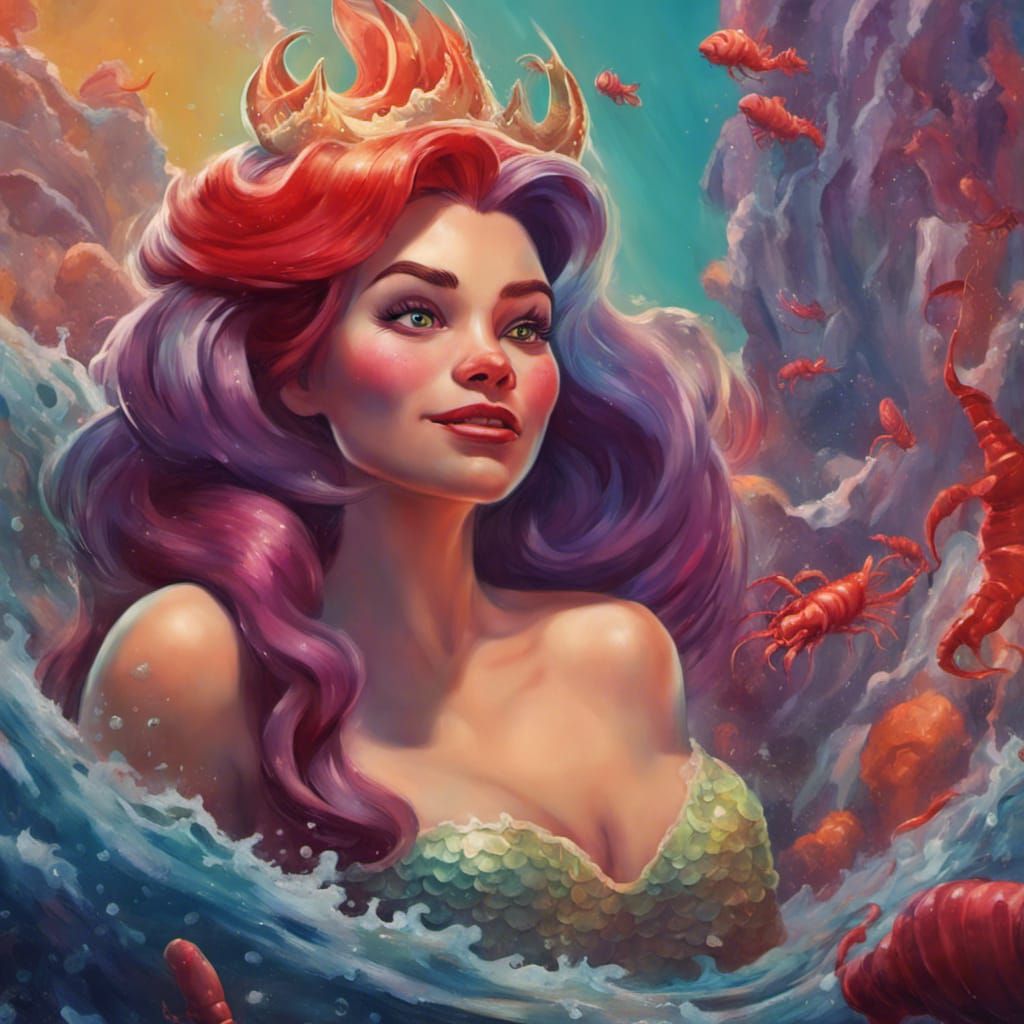 Ariel and Ursula: Retro Soviet Mermaid Art