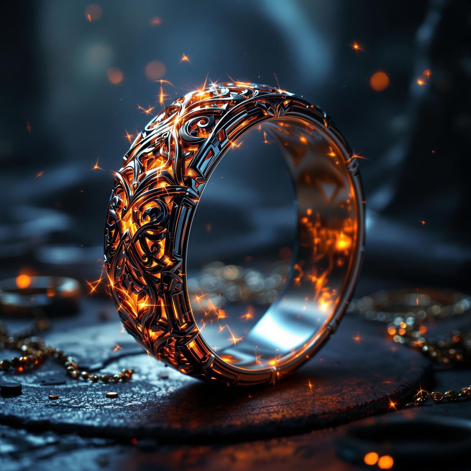 Grandiose Elven Ring with Glowing Magic