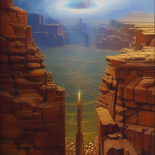 Epic War of Two Worlds: Oil Painting